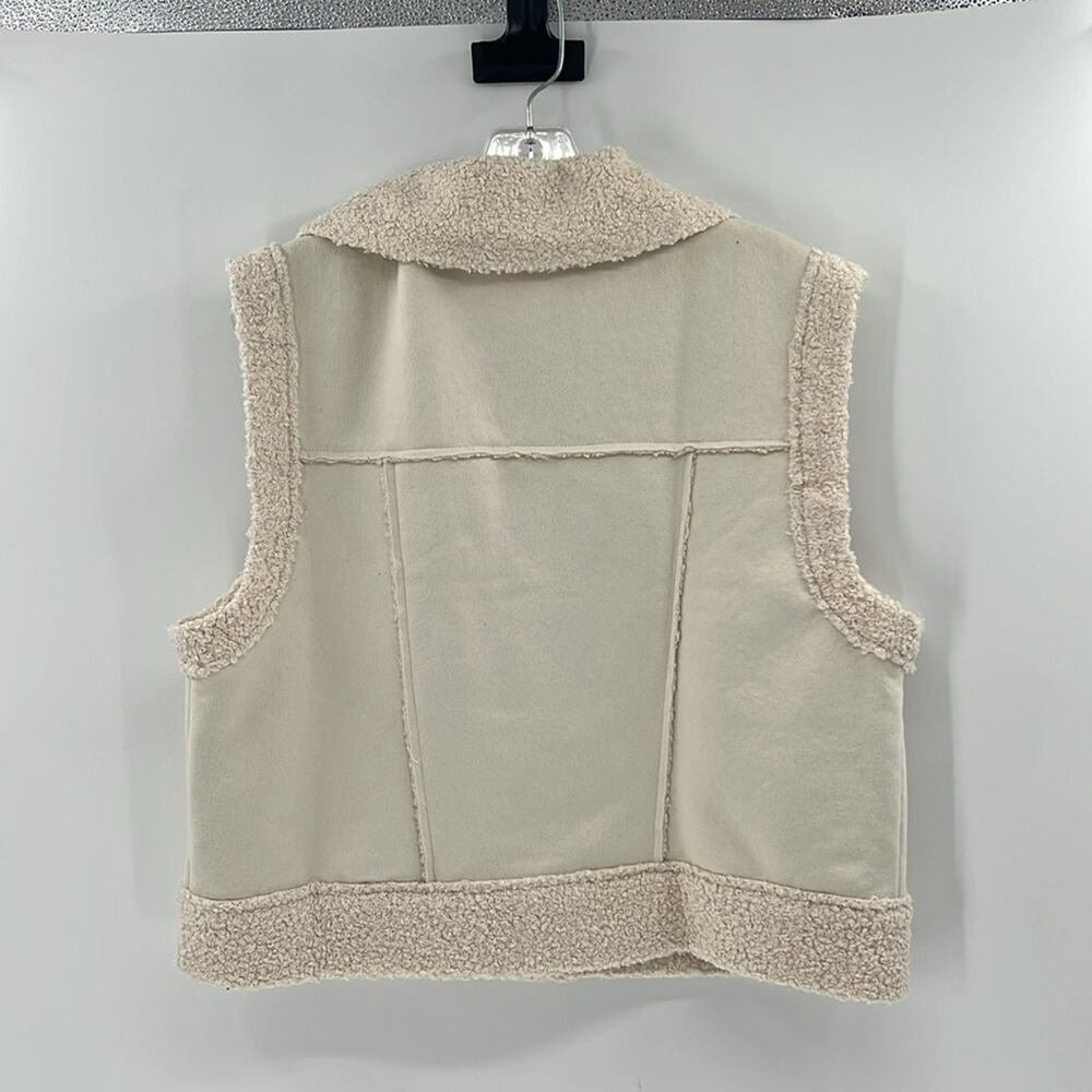 Marine Layer Women's Quebec Sherpa Vest - Natural - Medium - New with tags - Picture 6 of 6